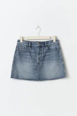Gina Tricot Short denim skirt Blå Hot