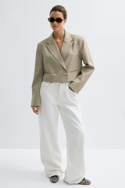 Gina Tricot hort doube breated bazer Beige