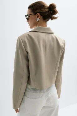 Gina Tricot hort doube breated bazer Beige