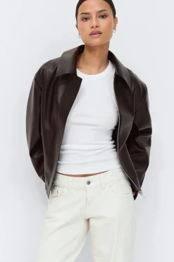 Gina Tricot hort pu jacket Rød Clearance