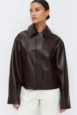 Gina Tricot hort pu jacket Rød Clearance