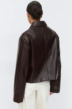 Gina Tricot hort pu jacket Rød Clearance