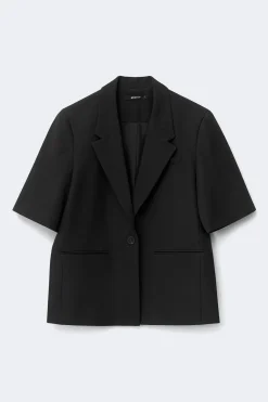 Gina Tricot hort eeve bazer Svart Clearance