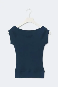 Gina Tricot 14+ hort eeve top Blå Clearance
