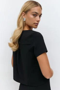 Gina Tricot hort eeve top Svart Hot