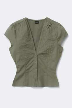 Gina Tricot hort eeve top Grønn Outlet