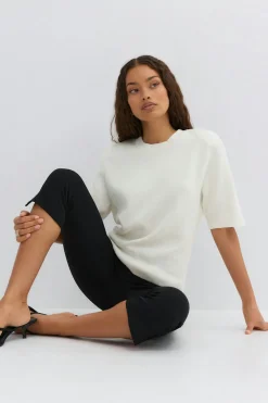 Gina Tricot houder pad knitted top Hvit