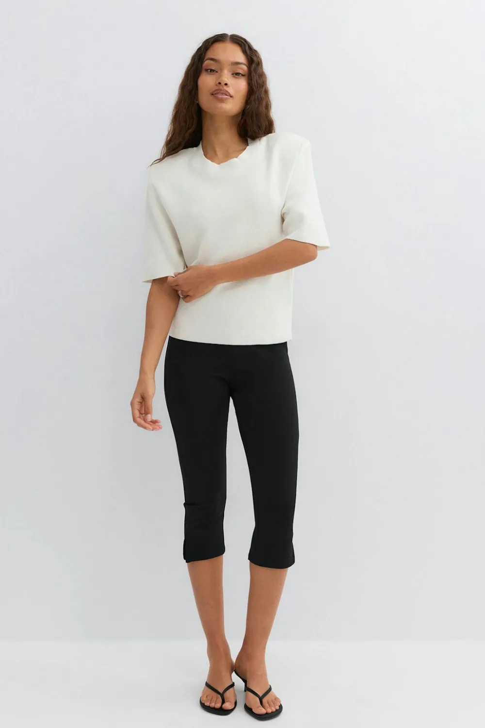 Gina Tricot houder pad knitted top Hvit