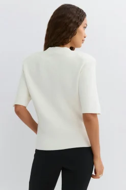 Gina Tricot houder pad knitted top Hvit