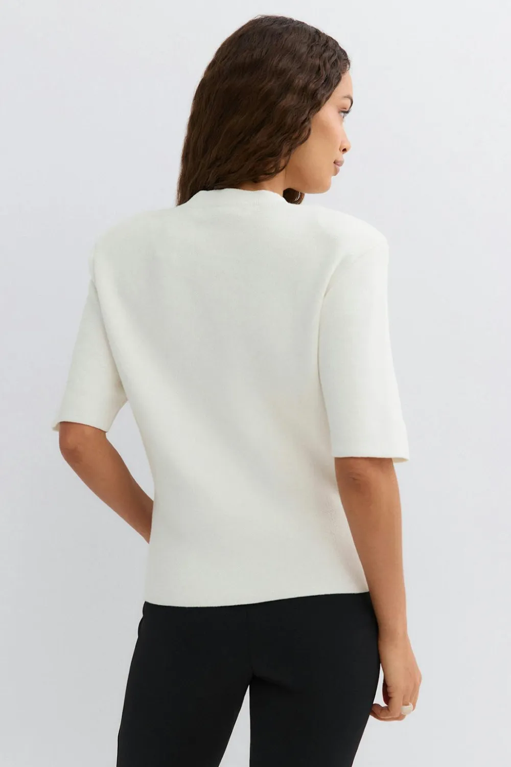 Gina Tricot houder pad knitted top Hvit