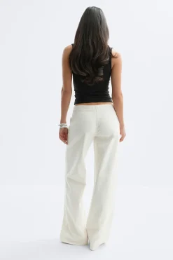 Gina Tricot Side knot jeans Hvit Hot