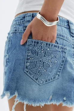 Gina Tricot 14+ ay ow deni kirt Blå Best