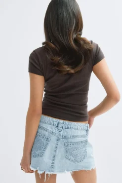 Gina Tricot 14+ ay ow deni kirt Blå Clearance