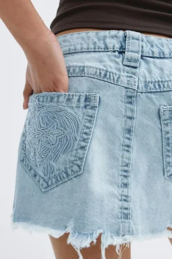 Gina Tricot 14+ ay ow deni kirt Blå Clearance