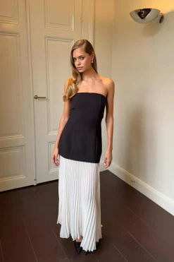 Gina Tricot Sleeveless dropped waist dress Svart New