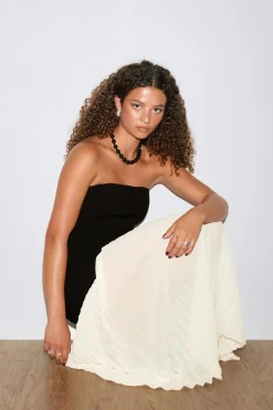 Gina Tricot Sleeveless dropped waist dress Svart New