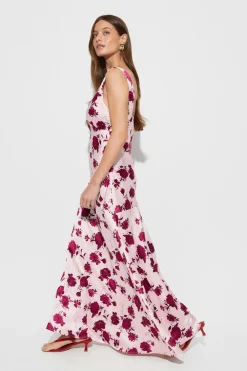 Gina Tricot Sleeveless satin maxi dress Rosa Outlet