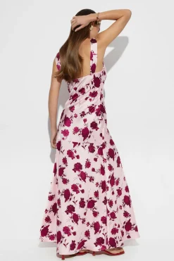 Gina Tricot Sleeveless satin maxi dress Rosa Outlet