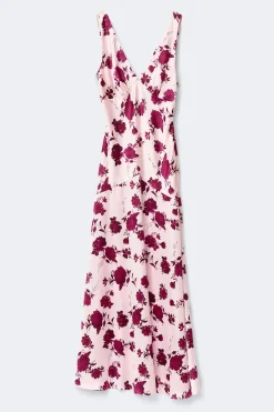 Gina Tricot Sleeveless satin maxi dress Rosa Outlet