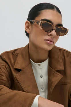 Gina Tricot Slim cat eye sunglasses Brun Hot