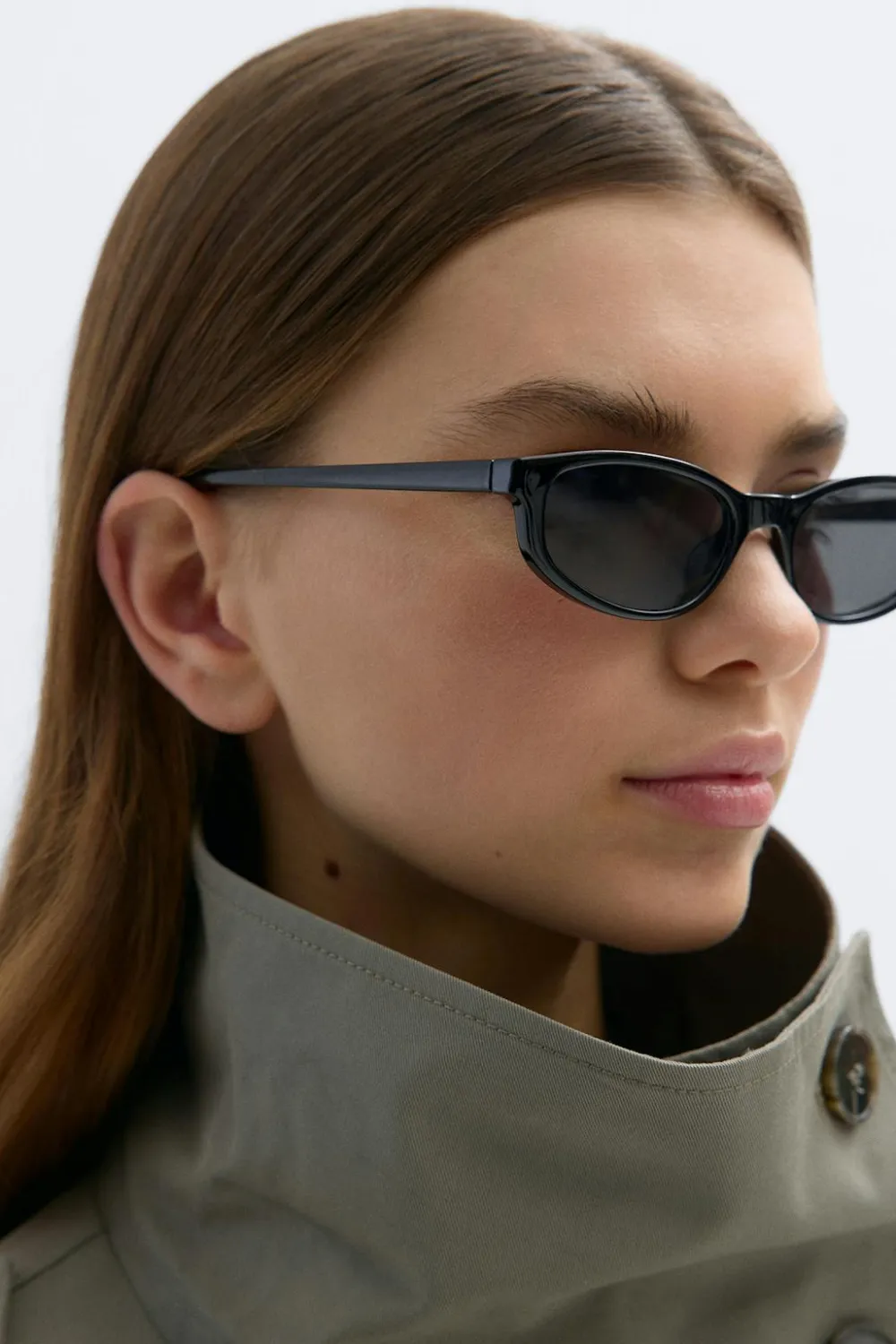 Gina Tricot Slim cateye sunglasses Svart