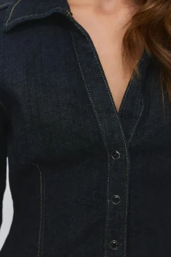 Gina Tricot i fit deni hirt Blå Best