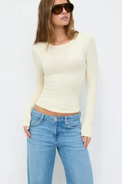 Gina Tricot i fit ong eeve top Gul Online