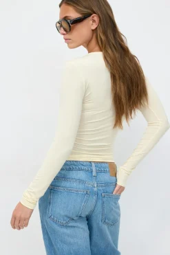 Gina Tricot i fit ong eeve top Gul Online