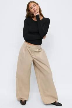 Gina Tricot i fit ong eeve top Svart Online