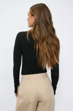 Gina Tricot i fit ong eeve top Svart Online