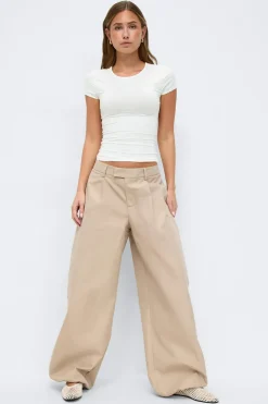 Gina Tricot i fit top Hvit Clearance