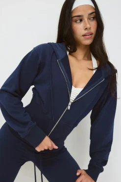Gina Tricot i fit zip hoodie Blå