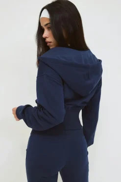 Gina Tricot i fit zip hoodie Blå