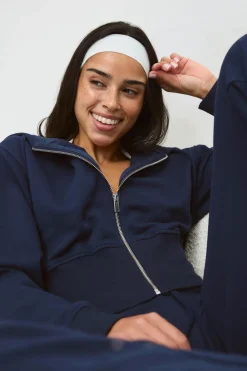 Gina Tricot i fit zip hoodie Blå