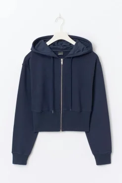 Gina Tricot i fit zip hoodie Blå