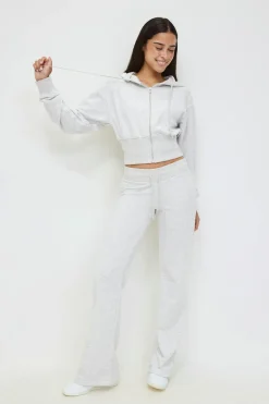 Gina Tricot i fit zip hoodie Grå Sale