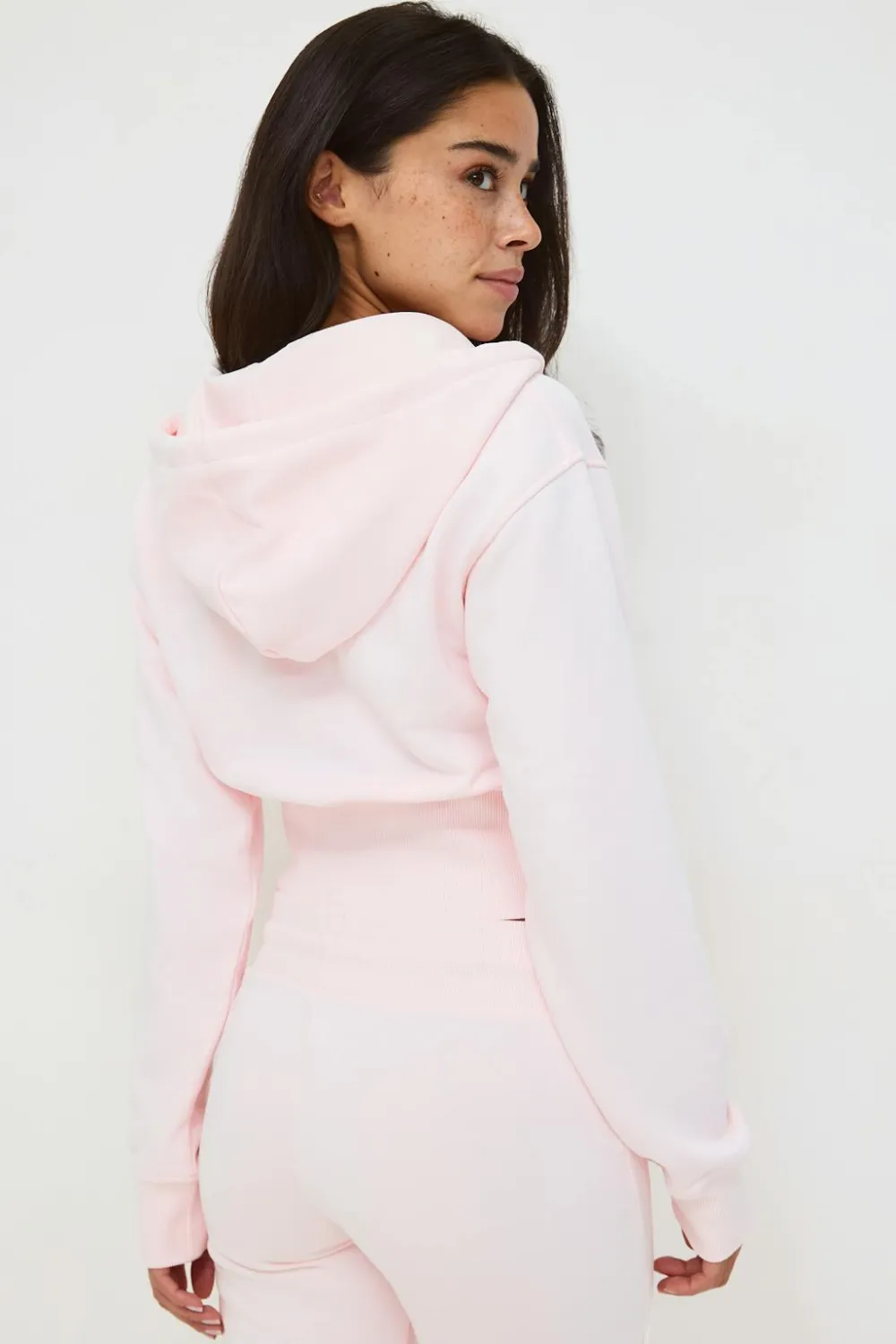 Gina Tricot i fit zip hoodie Rosa Sale