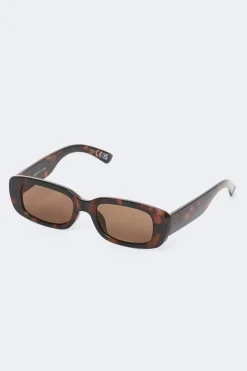 Gina Tricot Slim rectangular sunglasses Brun New