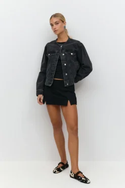 Gina Tricot it detai kort Svart Hot