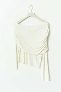 Gina Tricot oped houder cape top Hvit New