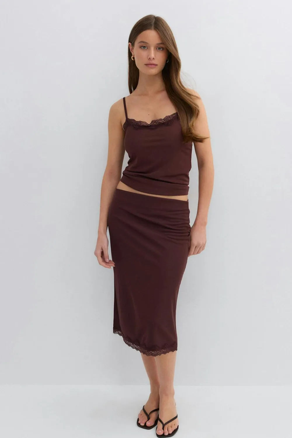 Gina Tricot 90 idi ace detai kirt Brun Hot