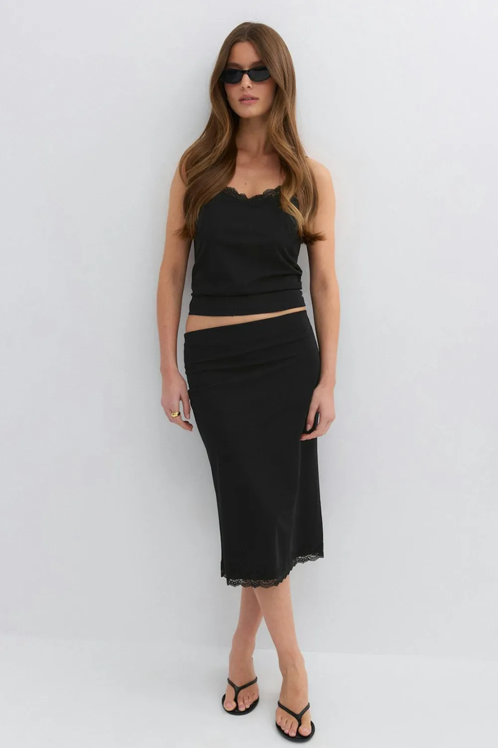 Gina Tricot 90 idi ace detai kirt Svart New