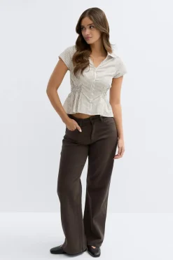 Gina Tricot ock boue Hvit Hot