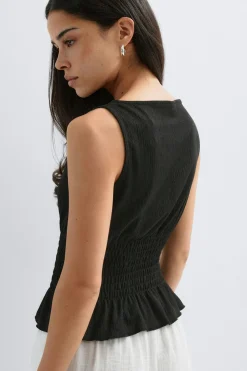 Gina Tricot ock top Svart Hot