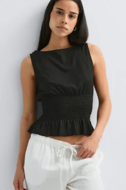 Gina Tricot ock top Svart Hot