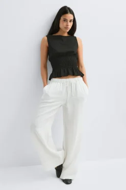 Gina Tricot ock top Svart Hot