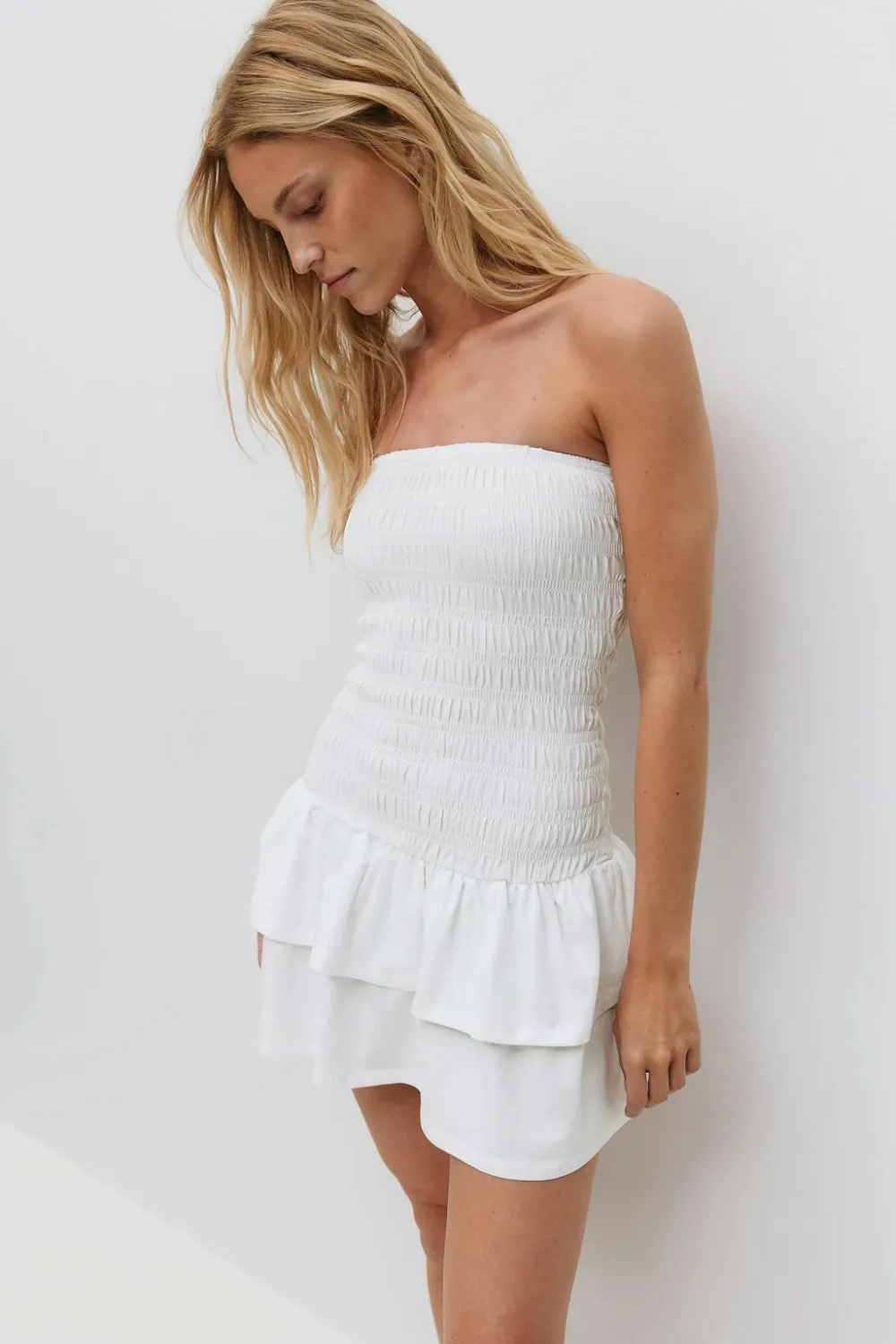 Gina Tricot ock tube dre Hvit Clearance
