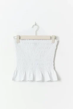 Gina Tricot ock tube top Hvit Outlet