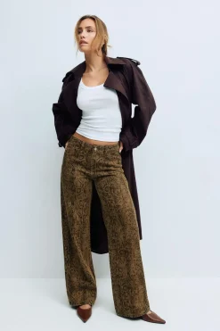 Gina Tricot Snake jeans Brun New