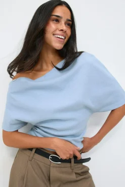 Gina Tricot oft ayetric top Blå Clearance